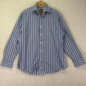 Johnston &‎ Murphy Mens Striped Tailored Fit Button Down Shirt